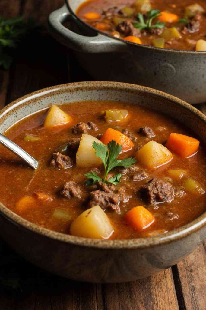 Mennonite Hamburger Soup Recipe – Easy & Homemade Food 6 Mennonite hamburger soup