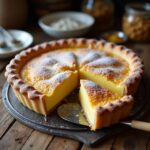hutterite schuten pie homemade fresh slice cottage cheese pie