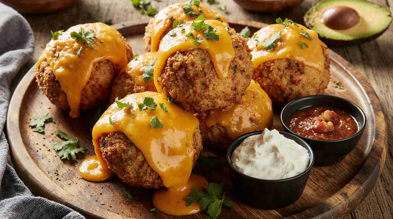 Air Fryer Cheesy Taco Bombs