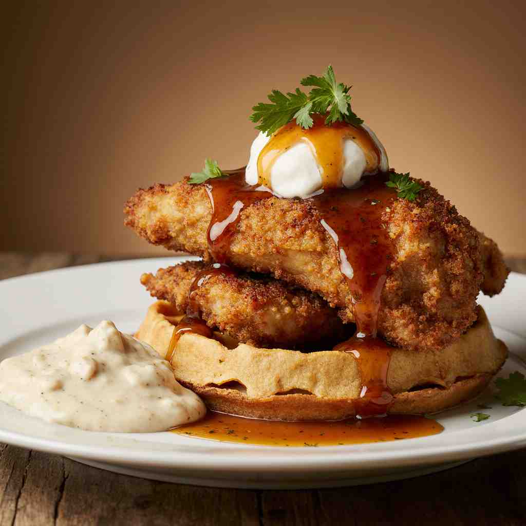 Amish Chicken and Waffles (PA Dutch Chicken and Waffles)