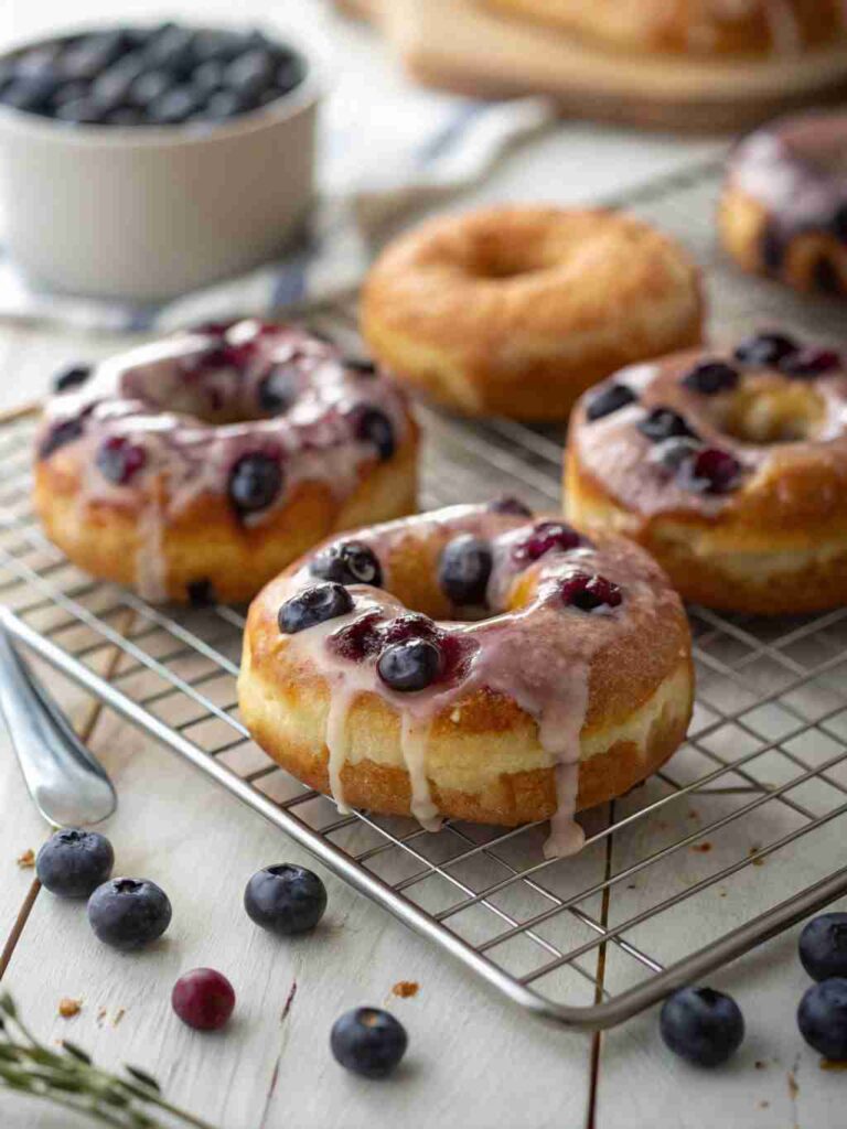 Baked Blueberry Donuts