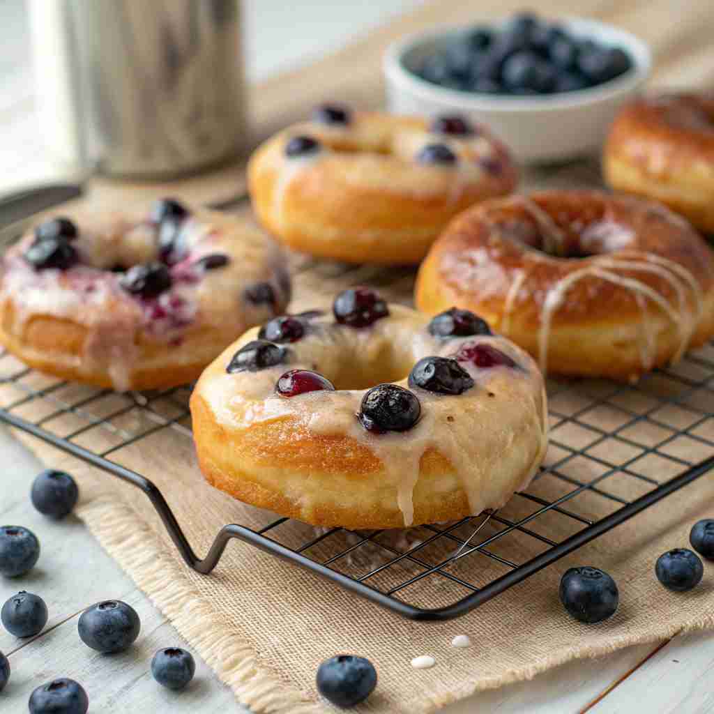 Baked Blueberry Donuts