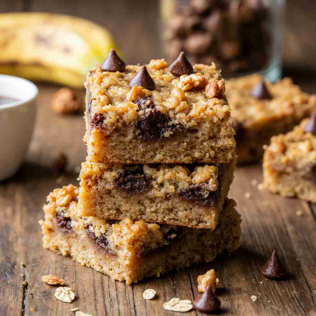 Banana Oatmeal Bars – Easy, Healthy & Delicious Snack Recipe 4 Banana Oatmeal Bars