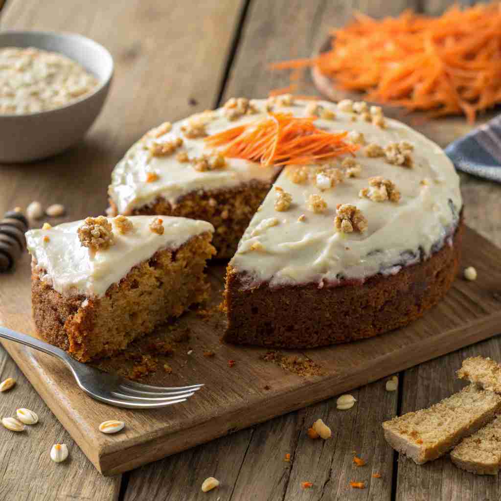 Easy Flourless Oatmeal Carrot Cake