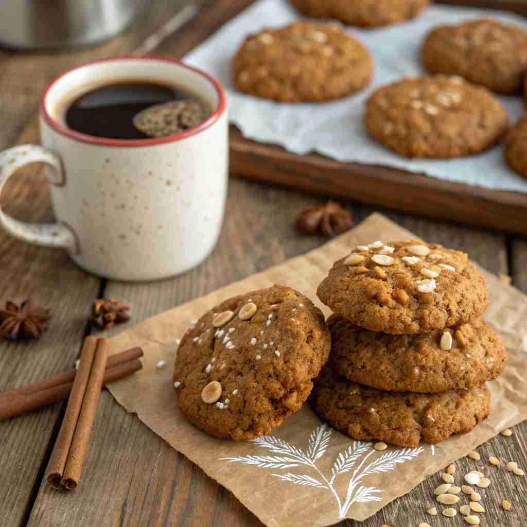 Healthy Gingerbread Oatmeal Breakfast Cookies