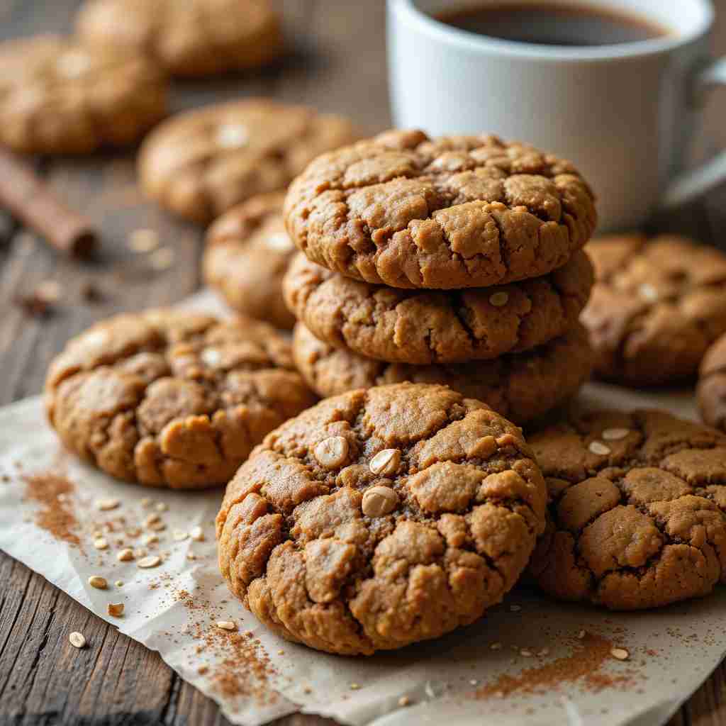 Healthy Gingerbread Oatmeal Breakfast Cookies