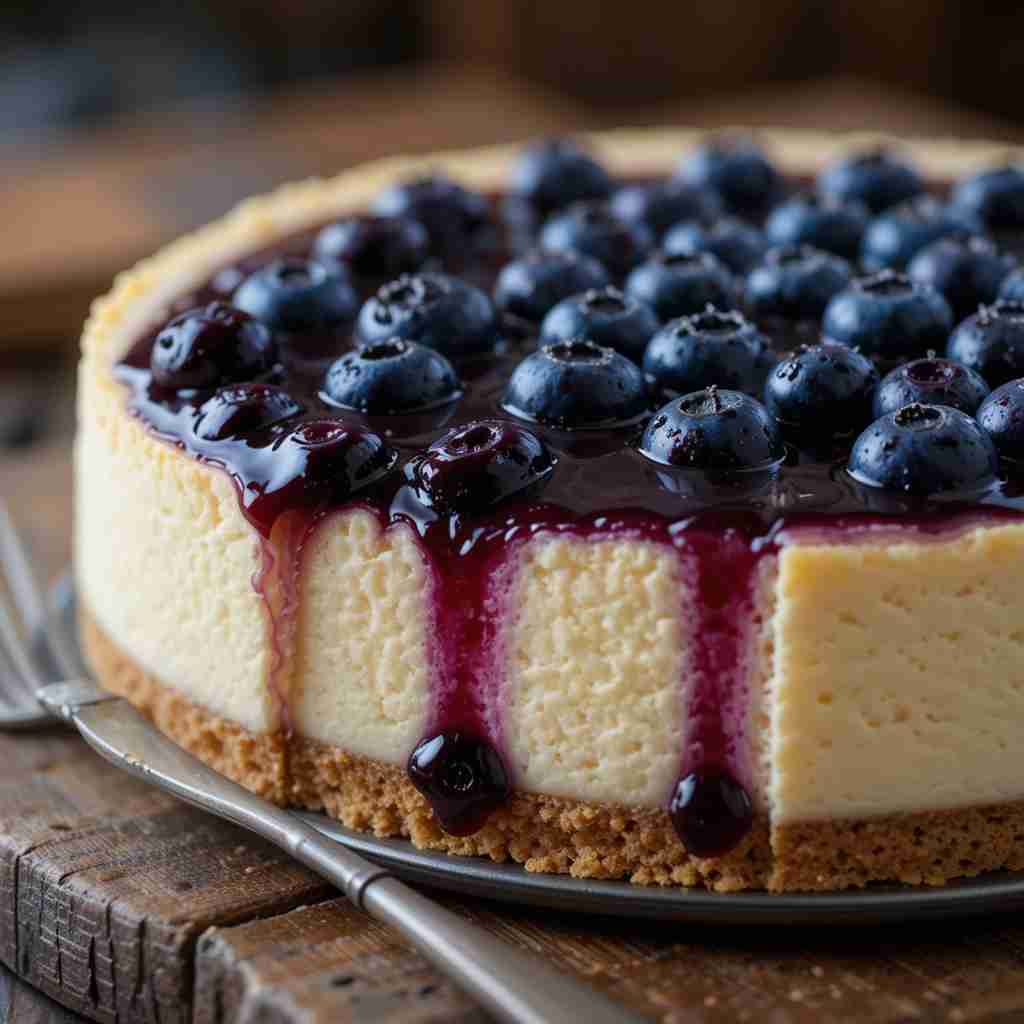 Hutterite Blueberry Cheesecake | Creamy Baked Cheesecake 5 Hutterite Blueberry Cheesecake Homemade