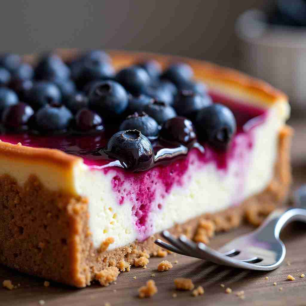 Hutterite Blueberry Cheesecake | Creamy Baked Cheesecake 6 Hutterite Blueberry Cheesecake Recipe