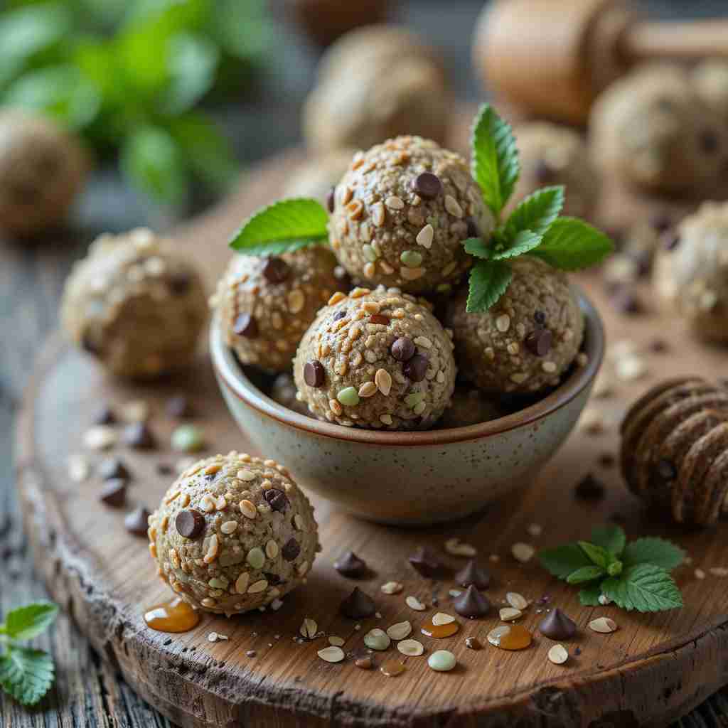 Mint Chocolate Chip Protein Balls