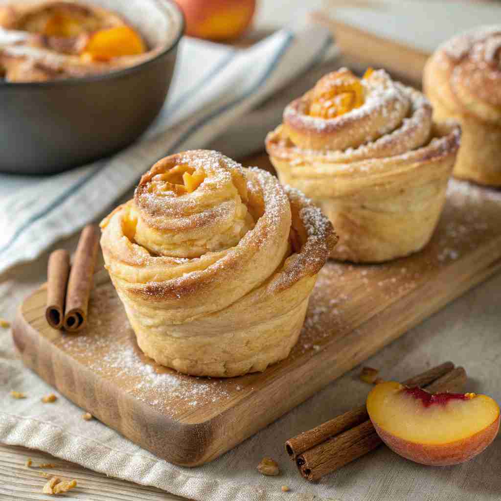 Peach Pie Cruffins