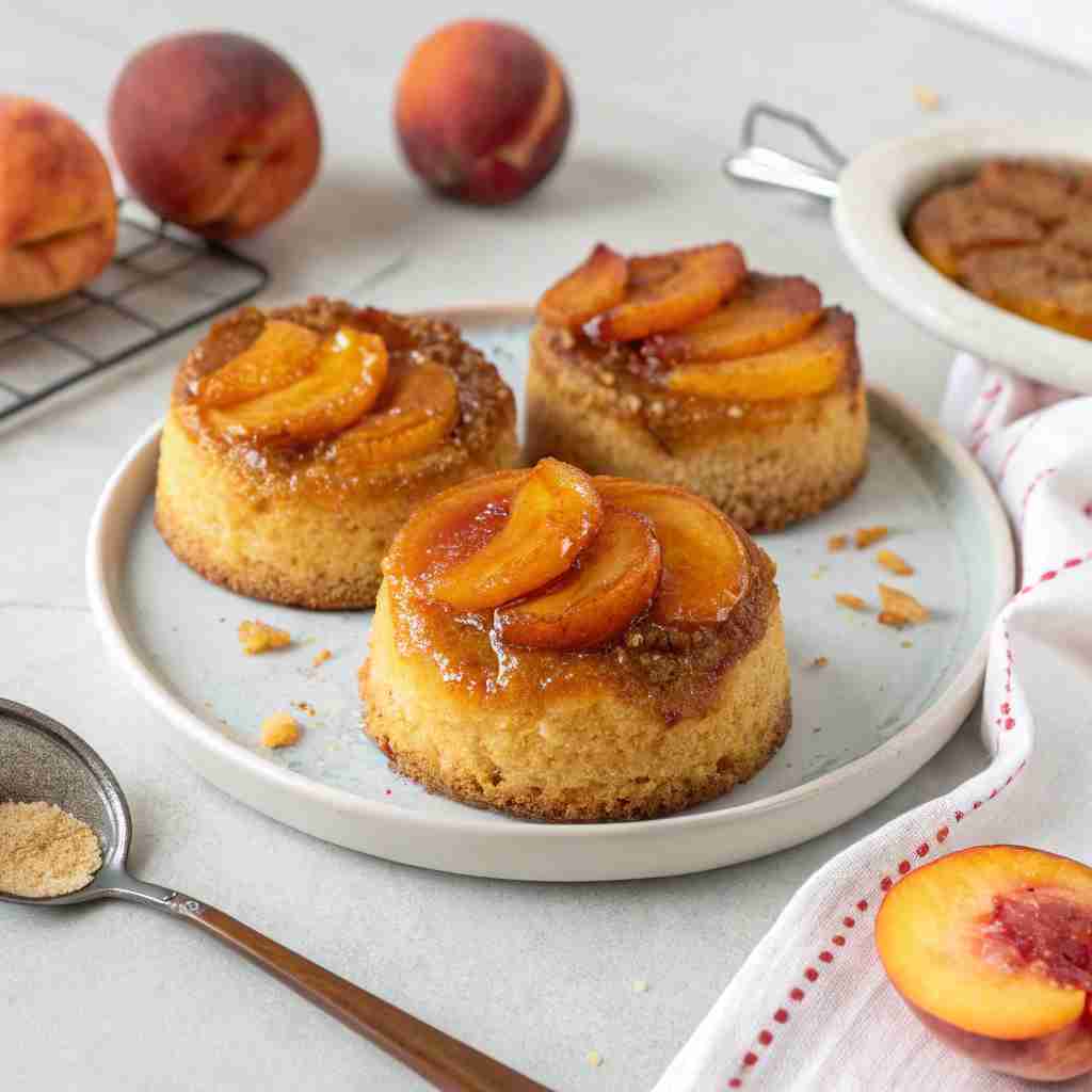 Peach Upside Down Mini Cakes