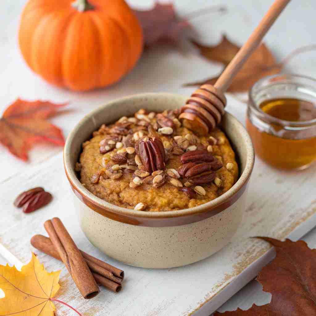 Pumpkin Baked Oatmeal Recipe – Healthy Fall Breakfast Idea 4 Pumpkin Baked Oatmeal