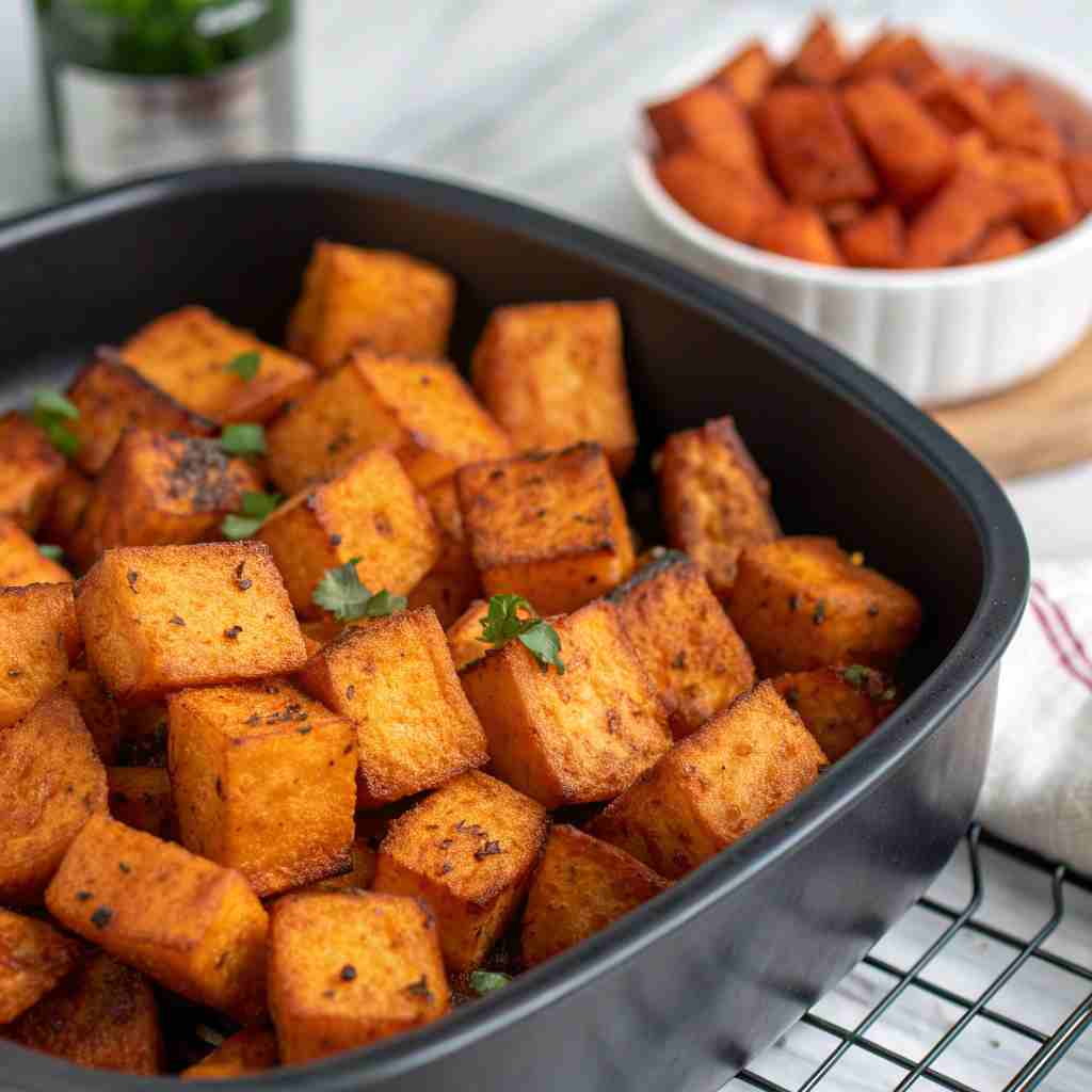 Air Fryer Sweet Potatoes - Crispy Cubes in 20 Minutes 1 Air Fryer Sweet Potatoes