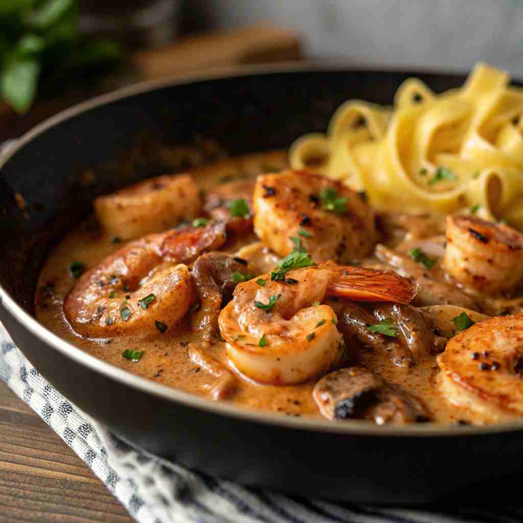 Blackened Shrimp Stroganoff - Spicy Seafood Twist 1 Blackened Shrimp Stroganoff