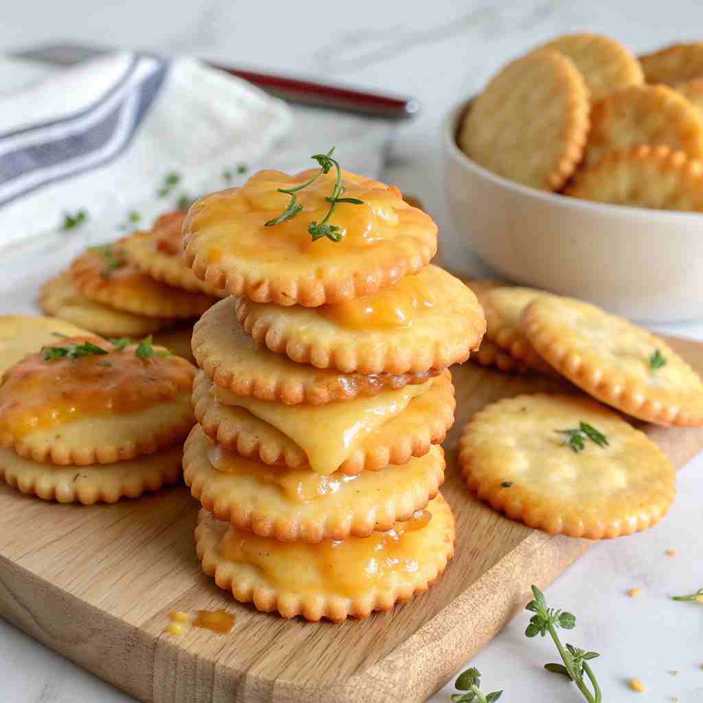 Cheesy Ritz Crackers Party Snack