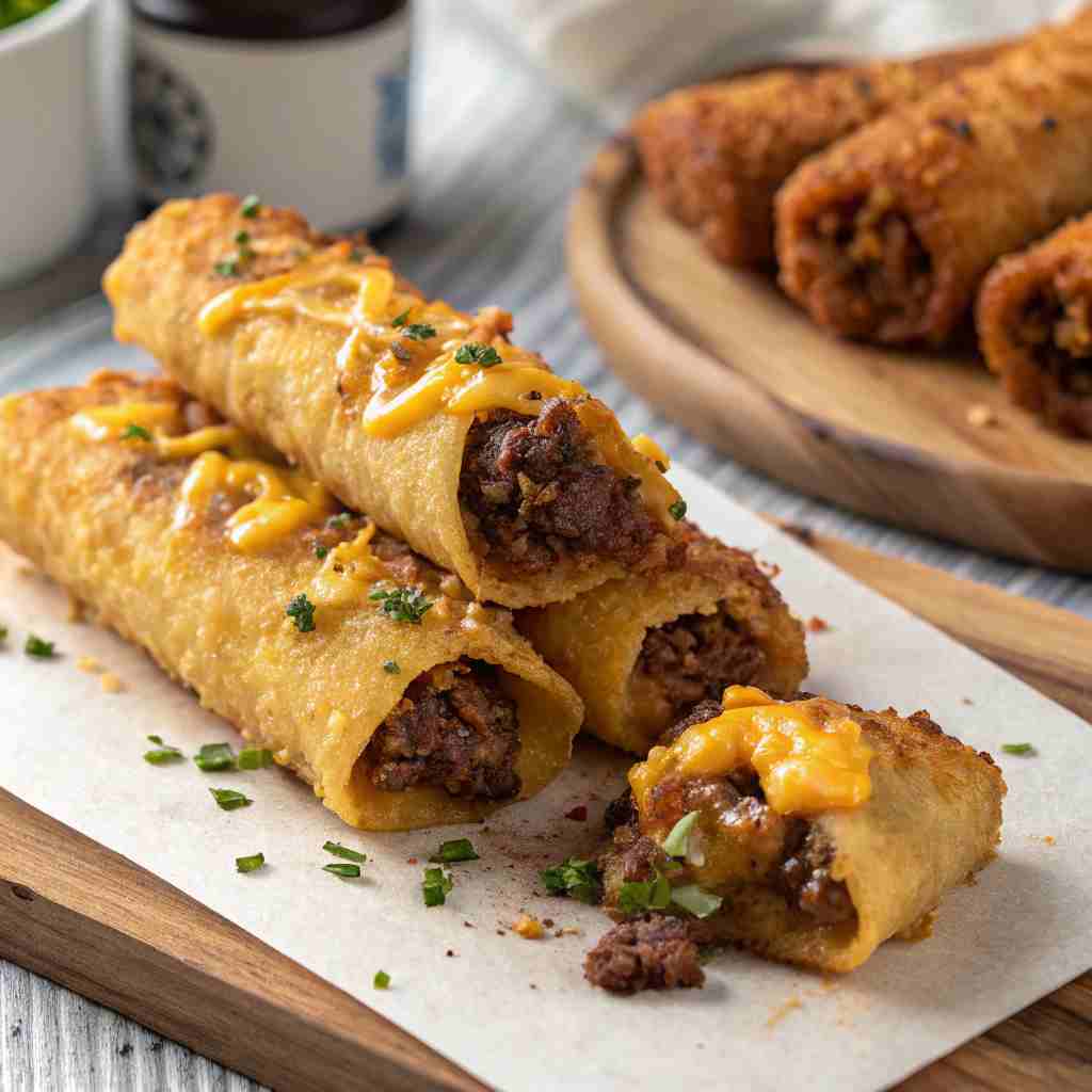 Cheesy Taco Sticks with Crispy Beef