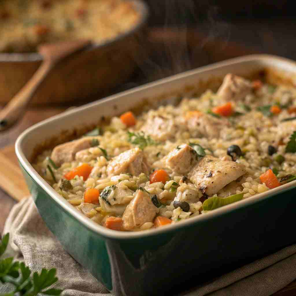 Chicken Wild Rice Casserole - Creamy Comfort Food 1 Chicken Wild Rice Casserole