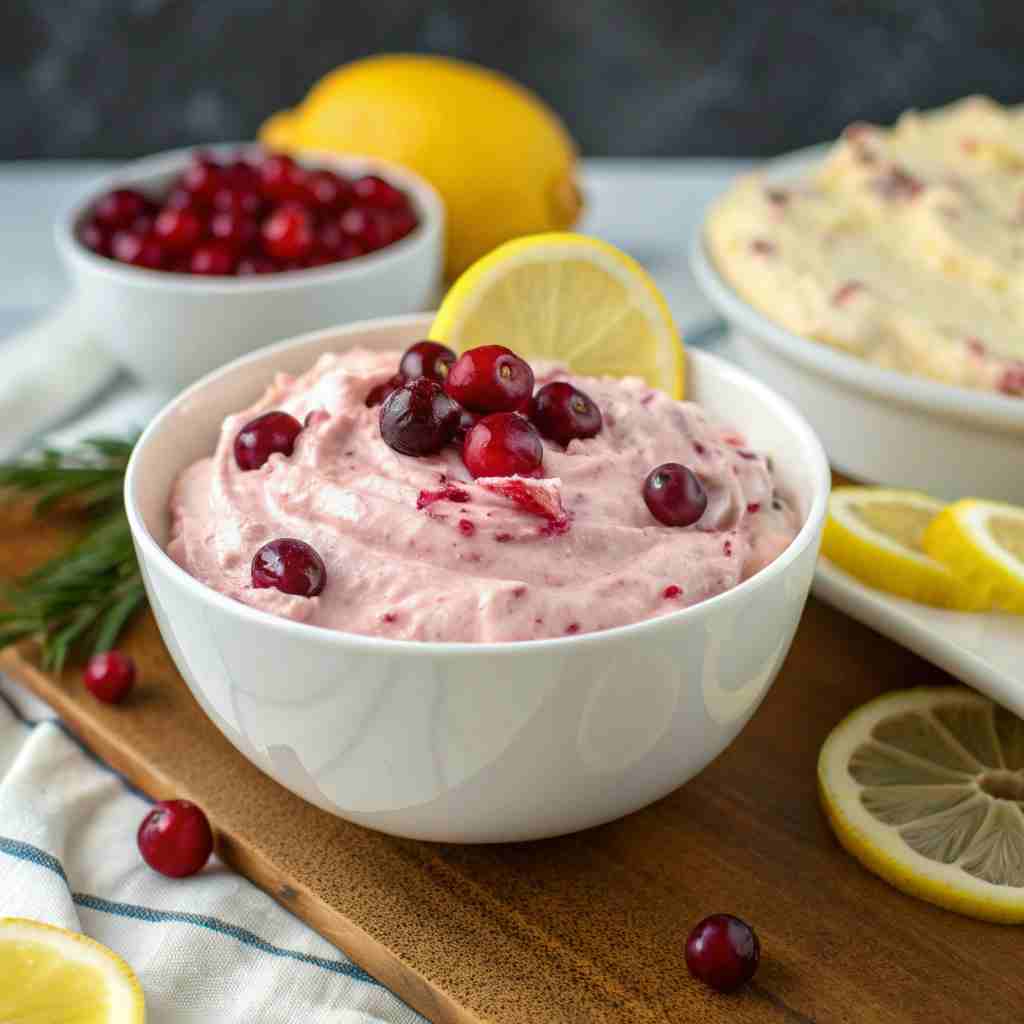 Cranberry Lemon Cheesecake Dip - Holiday Dessert Dip