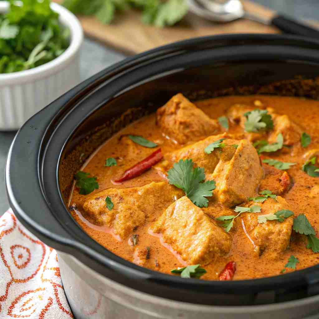 Crockpot Coconut Chicken Tikka Masala - Easy Indian Slow Cooker 1 Crockpot Coconut Chicken Tikka Masala