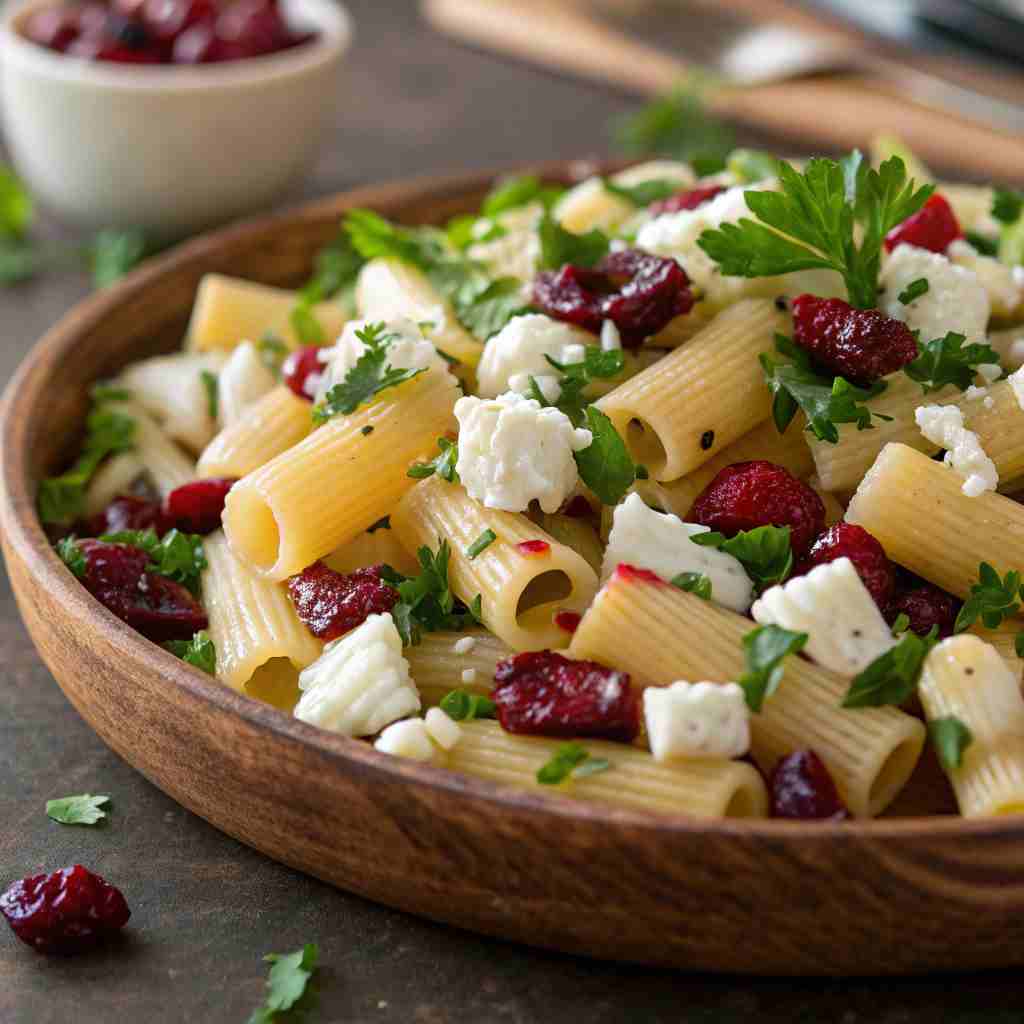 Feta Cranberry Rigatoni Salad - Fall Pasta Salad 1 Feta Cranberry Rigatoni Salad