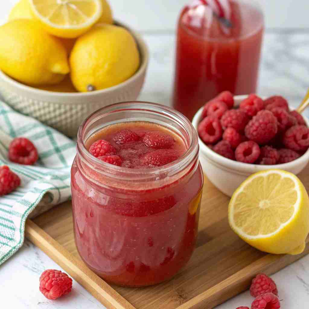 Homemade Raspberry Lemonade Concentrate - Berry Citrus Bliss 1 Homemade Raspberry Lemonade Concentrate