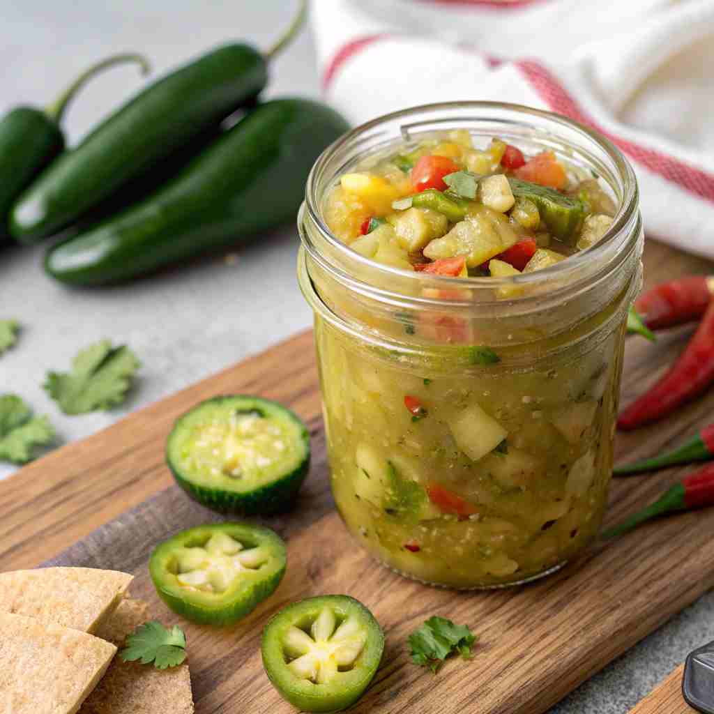Jalapeño Relish Canning - Chunky Spicy Condiment 1 Jalapeño Relish Canning