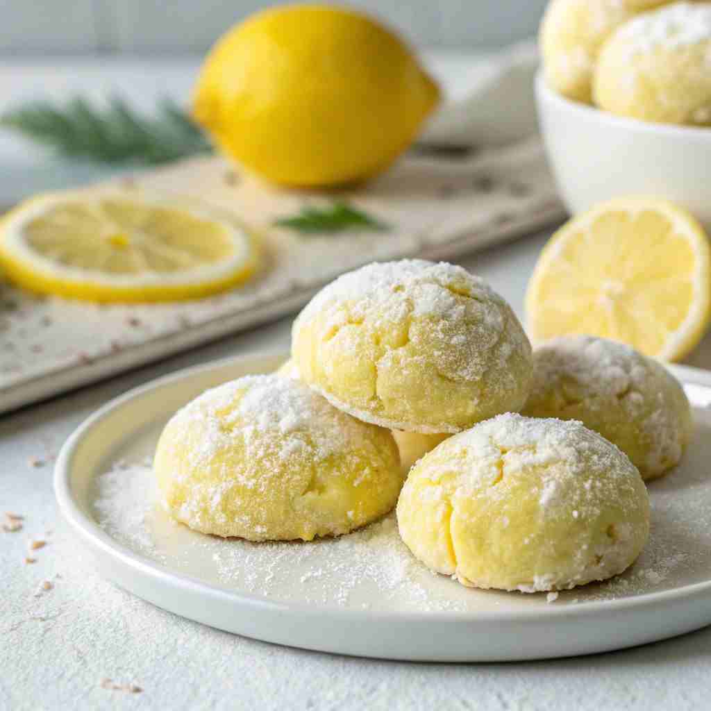 Lemon Cream Snowball Cookies - Citrus Holiday Treats 1 Lemon Cream Snowball Cookies
