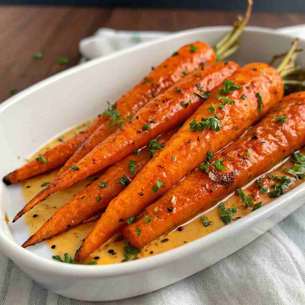 Maple Dijon Roasted Carrots - Sweet Tangy Side Dish 1 Maple Dijon Roasted Carrots