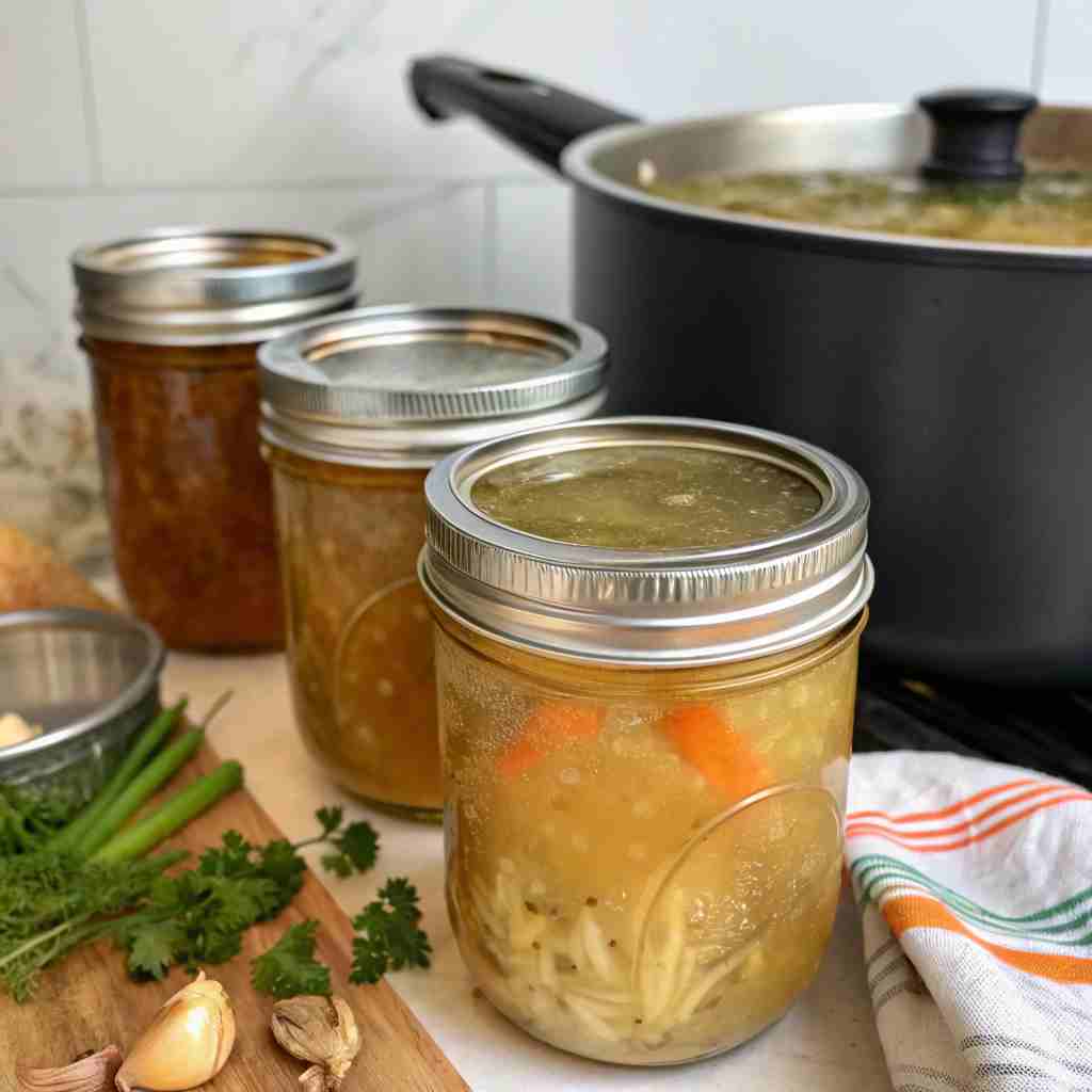 Pressure Canning Chicken Broth - Homemade Stock Storage 1 Pressure Canning Chicken Broth