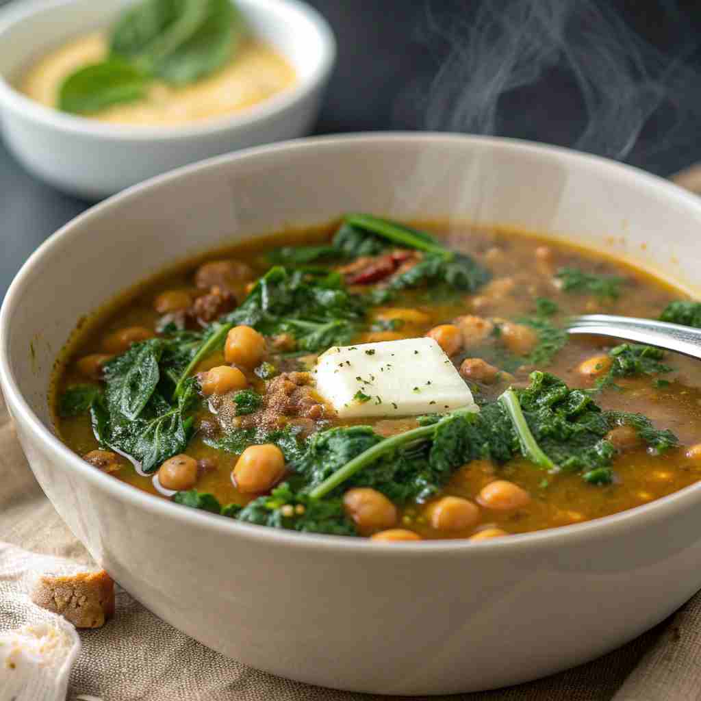 Spinach Lentil Butter Bean Soup - Plant-Based Protein 1 Spinach Lentil Butter Bean Soup