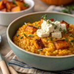Baked Pumpkin Goat Cheese Risotto