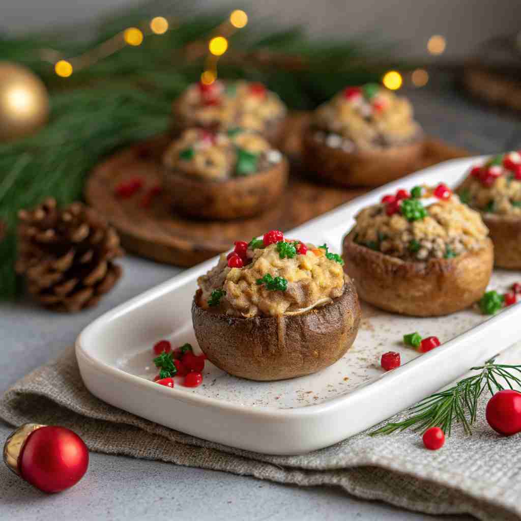 Best Christmas Stuffed Mushrooms