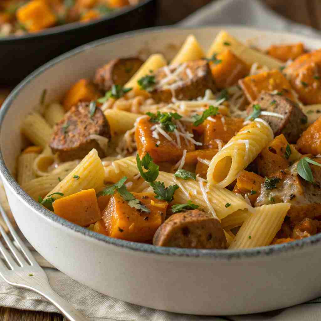 Butternut Squash Sausage Pasta Bake