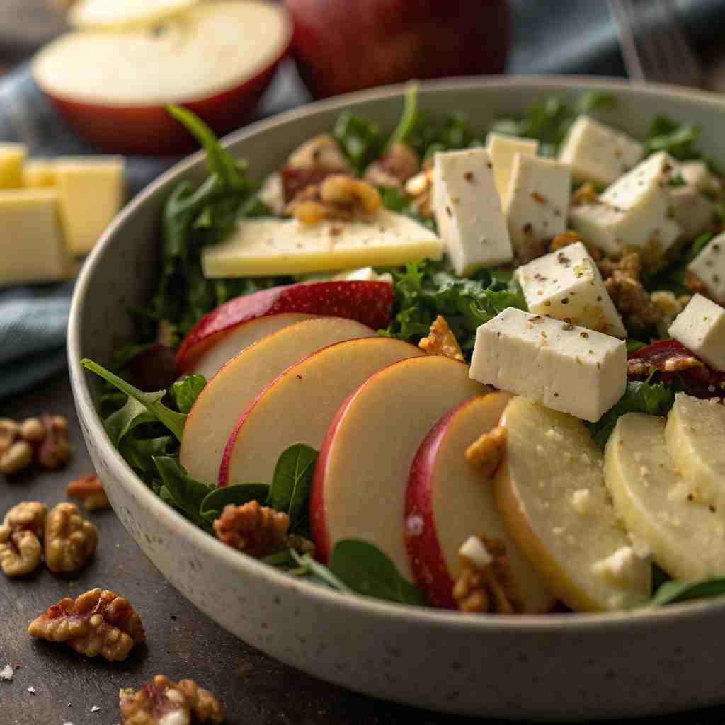 Brie & Cheddar Apple Salad 1 Cheddar Apple Salad