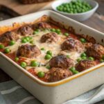 Cheesy Keto Meatball Casserole