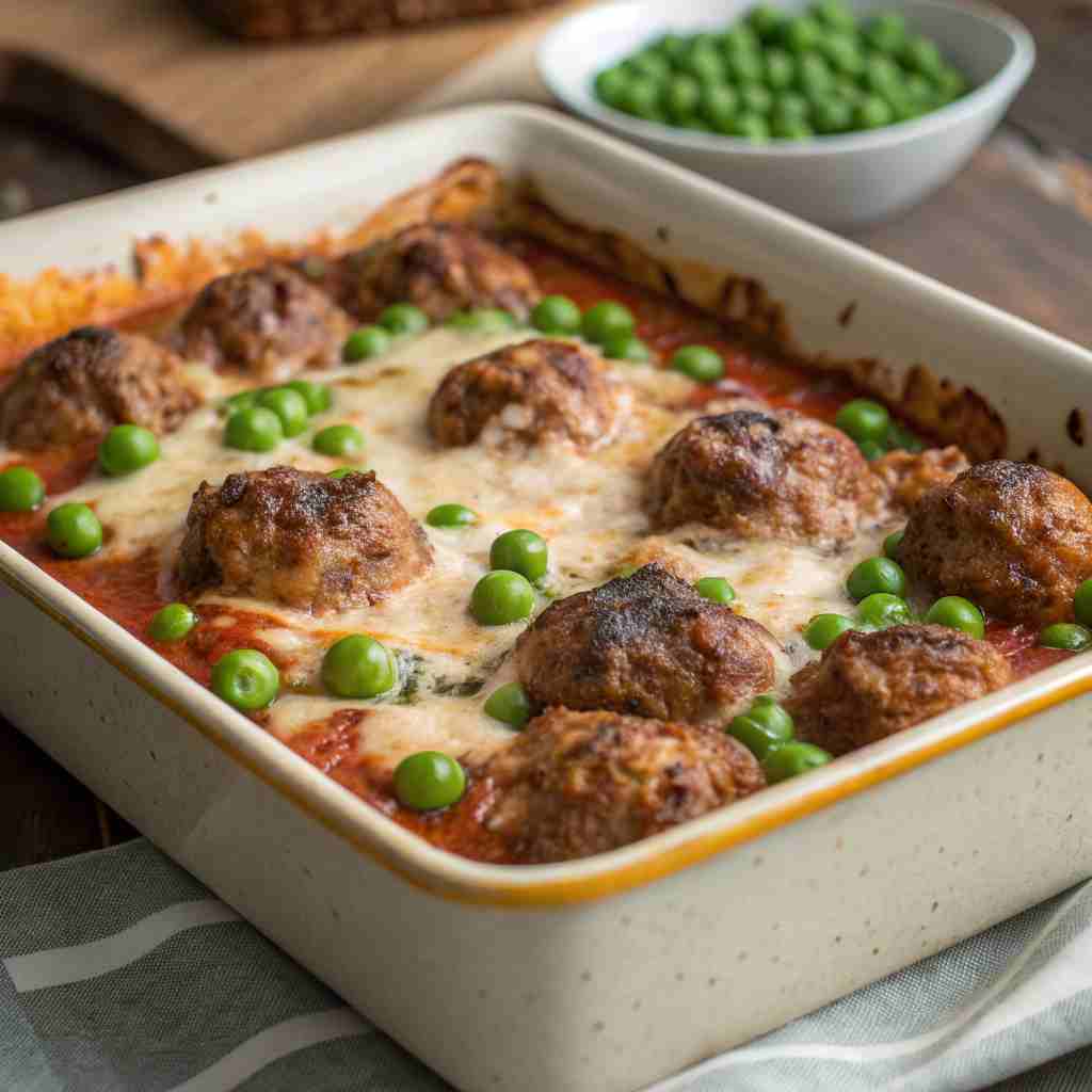Cheesy Keto Meatball Casserole - Low-Carb Dinner 1 Cheesy Keto Meatball Casserole