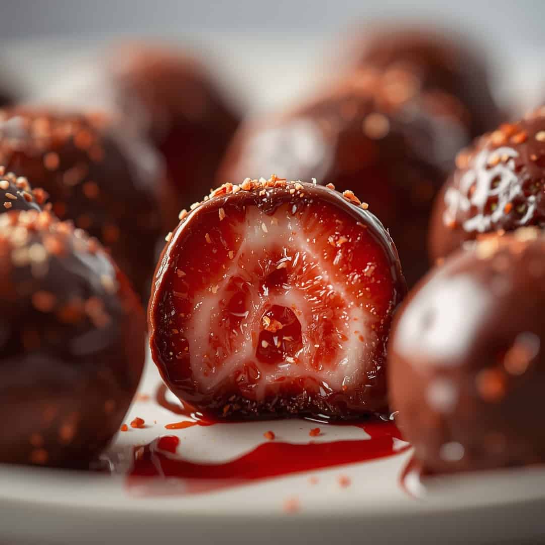 Chocolate Covered Strawberry Yogurt Bites