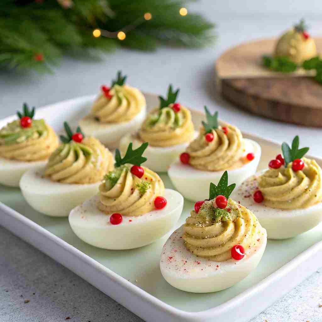 Christmas Deviled Eggs - Festive Holiday Appetizer Recipe 1 Christmas Deviled Eggs