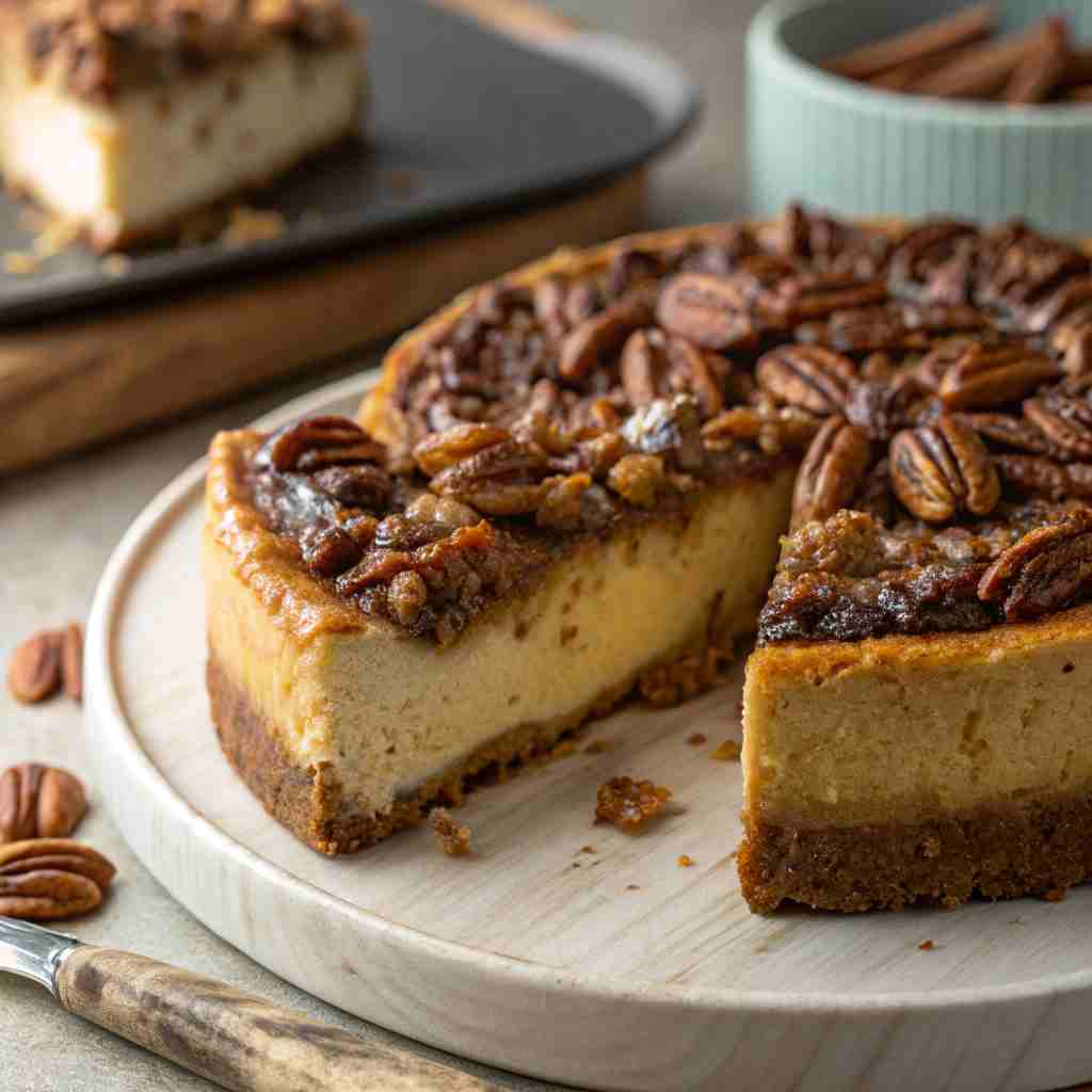 Cinnamon Pecan Pie Cheesecake