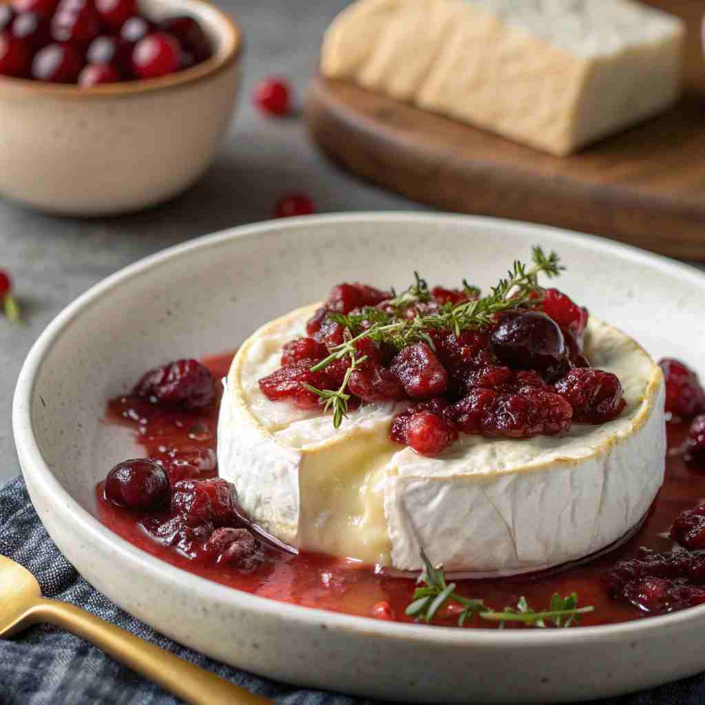 Cranberry Compote with Brie - Elegant Baked Appetizer 1 Cranberry Compote with Brie
