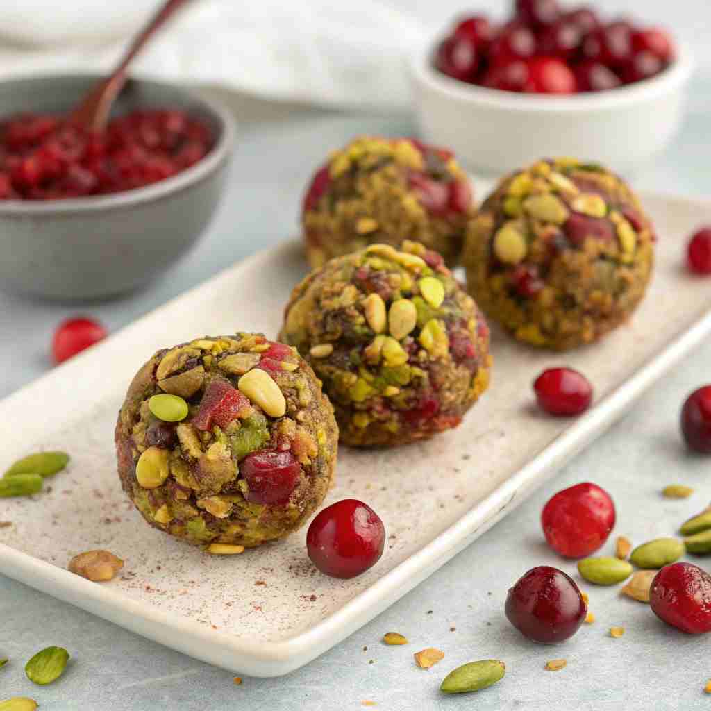 Cranberry Pistachio Bites