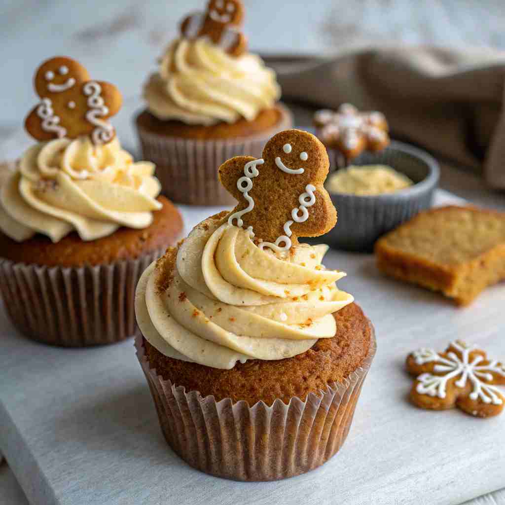 Gin Extract Gingerbread Cupcakes
