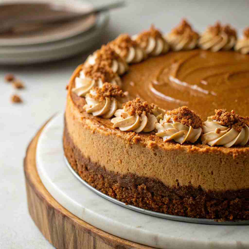 Gingerbread Cheesecake with Molasses Cream