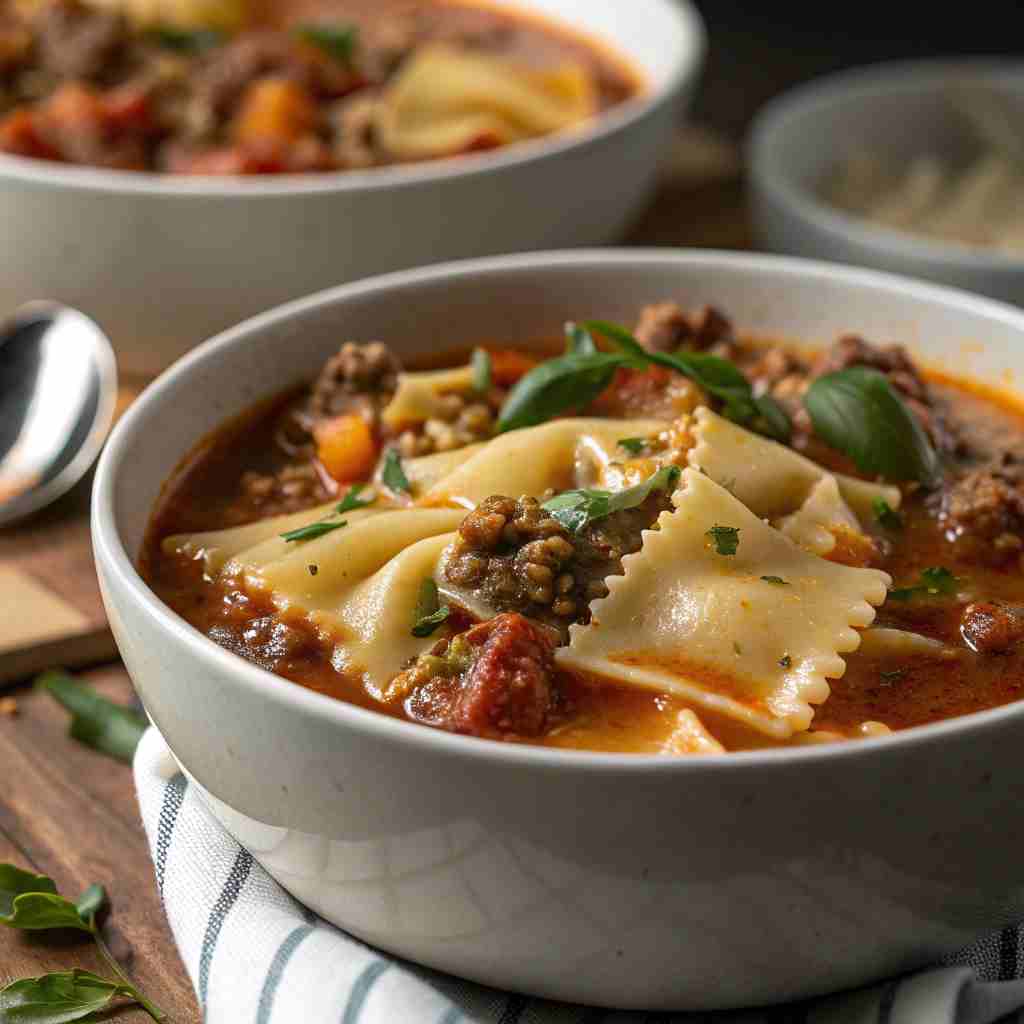 One Pot Lasagna Soup