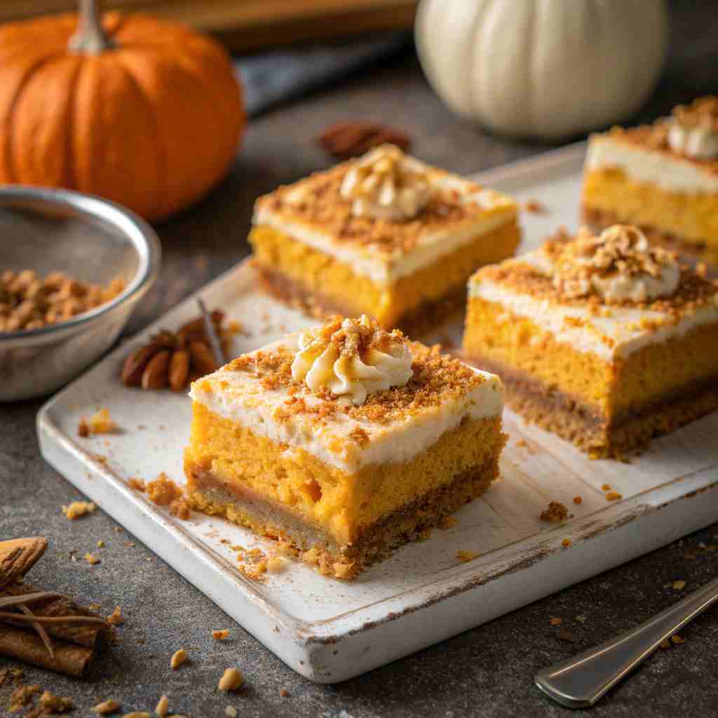 Pumpkin Cake Squares 2 Pumpkin Cake Squares