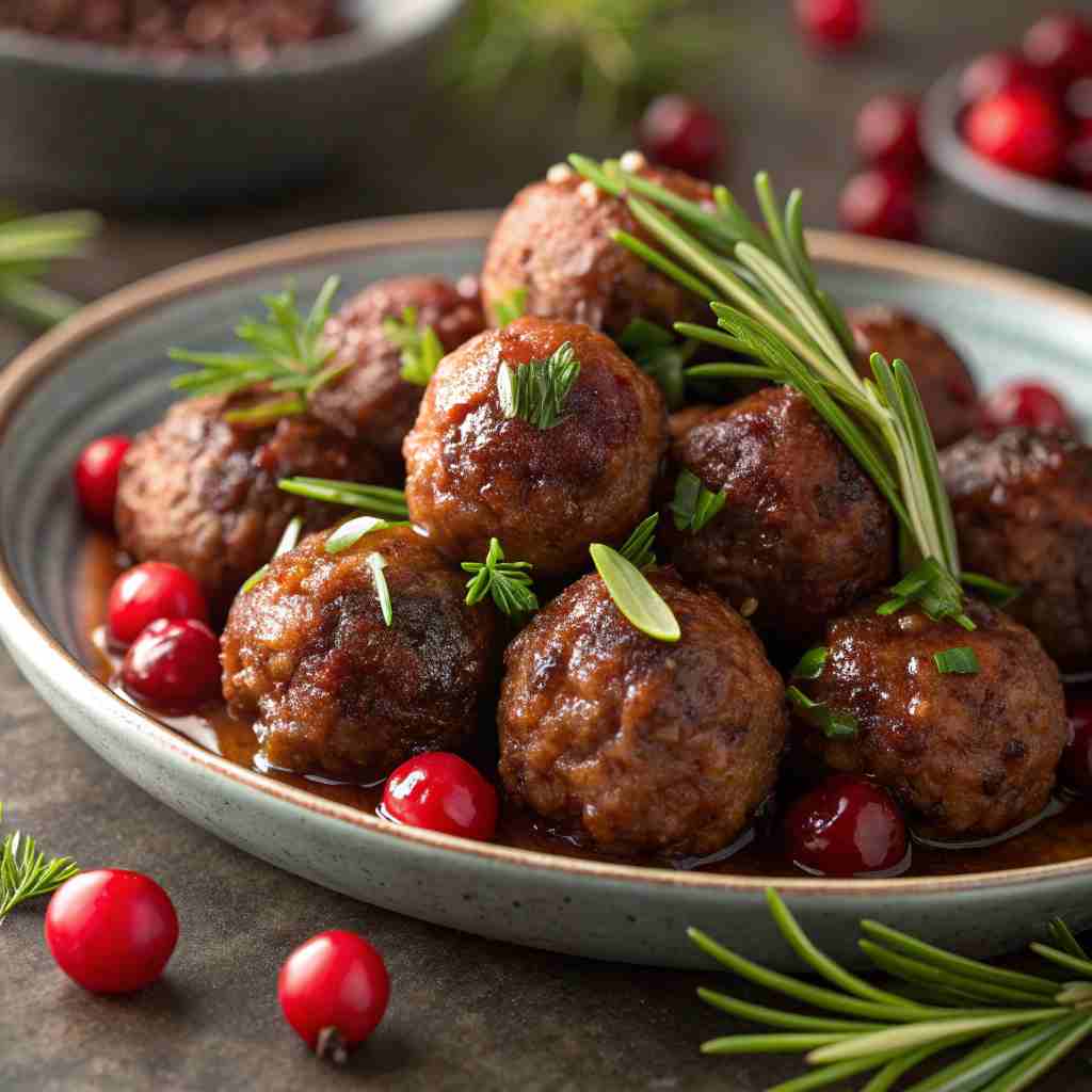 Quick Christmas Cranberry Meatballs