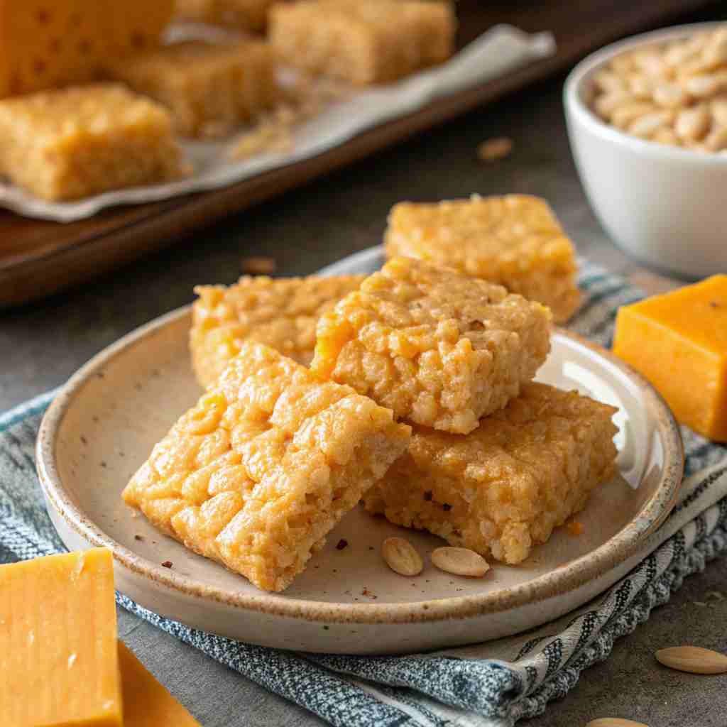 Rice Krispie Cheddar Crackers