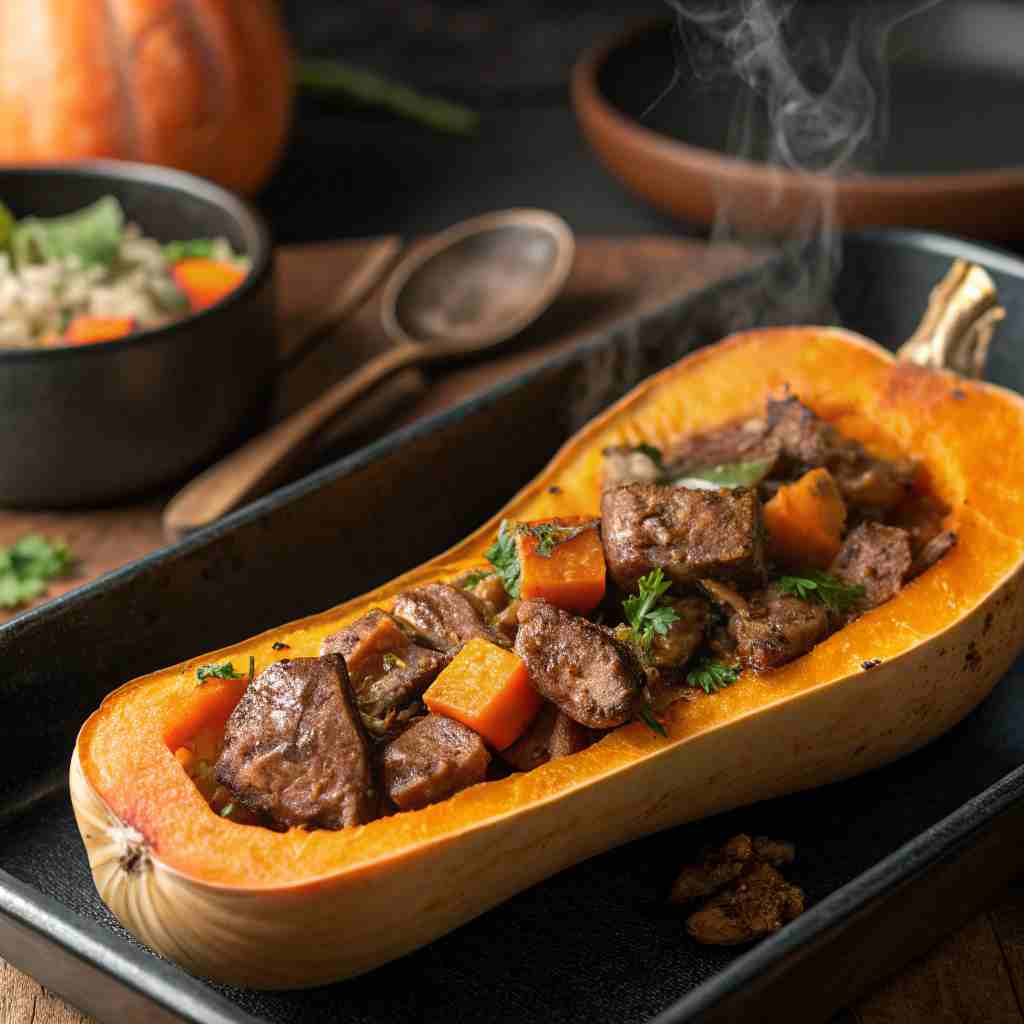 Stuffed Butternut Squash with Beef - Low-Carb Main 1 Stuffed Butternut Squash with Beef
