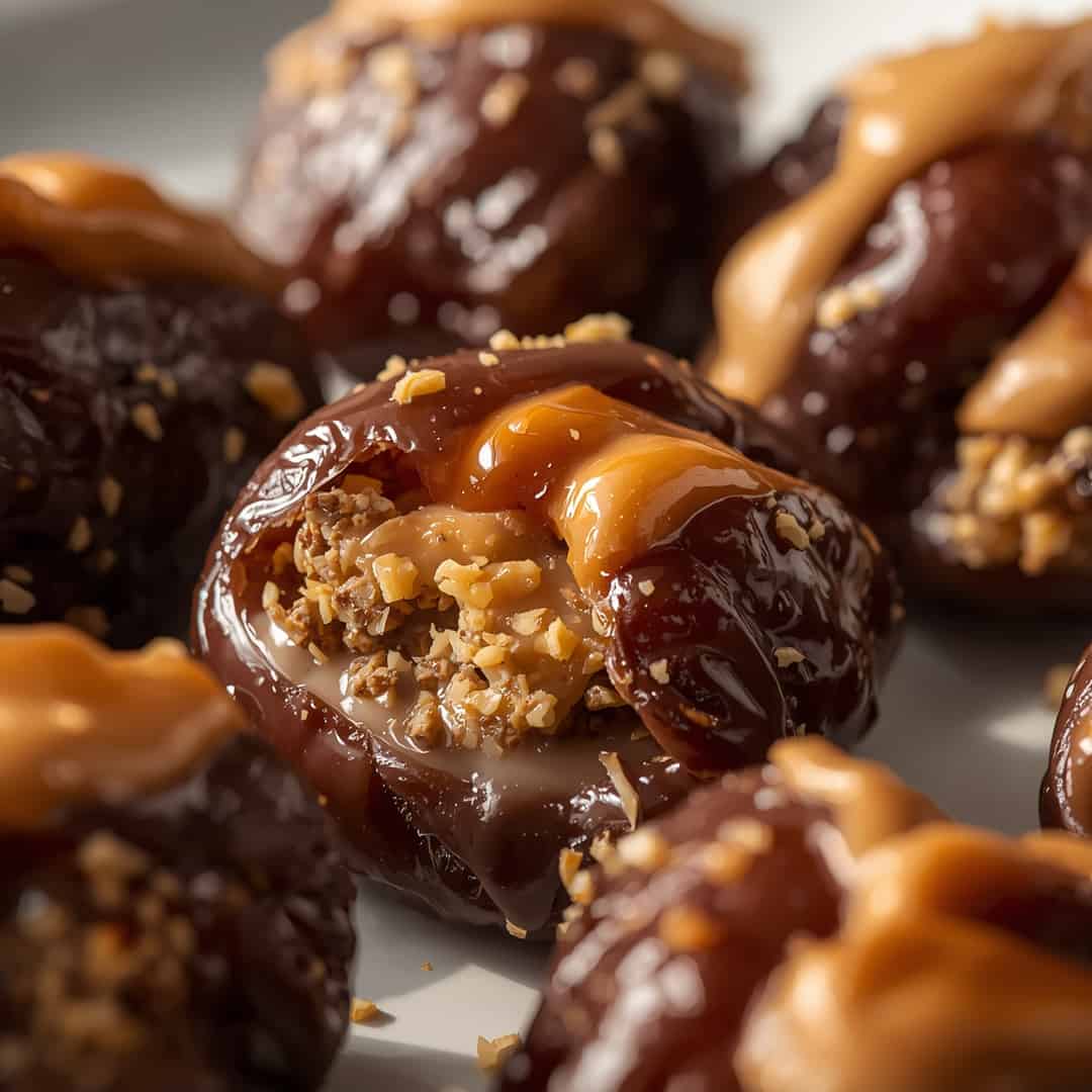 Stuffed Dates Peanut Butter Chocolate