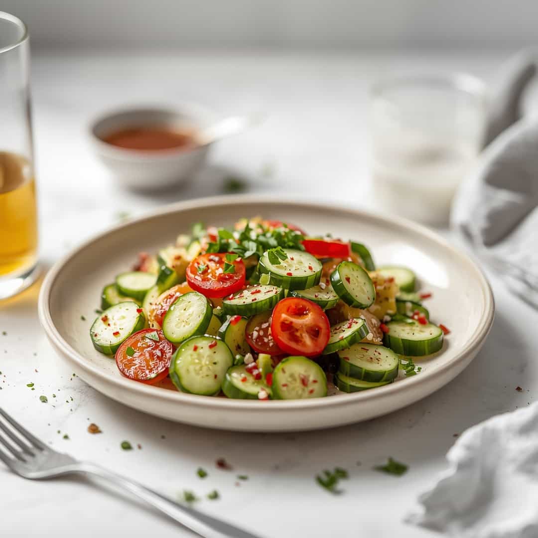 Apple Cider Vinegar Cucumber Salad